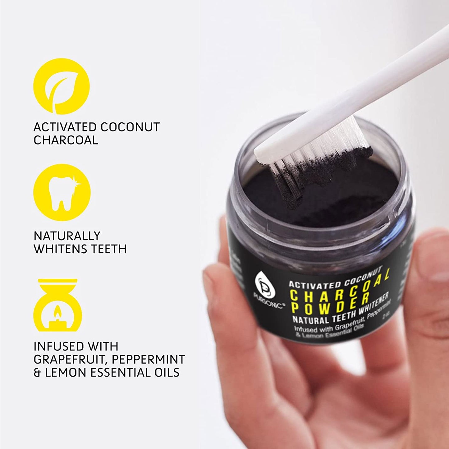 Activated Coconut Charcoal Powder Natural Teeth Whitener - Home Deals Co.