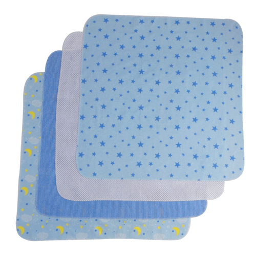 Blue Four Pack Receiving Blanket - Home Deals Co.